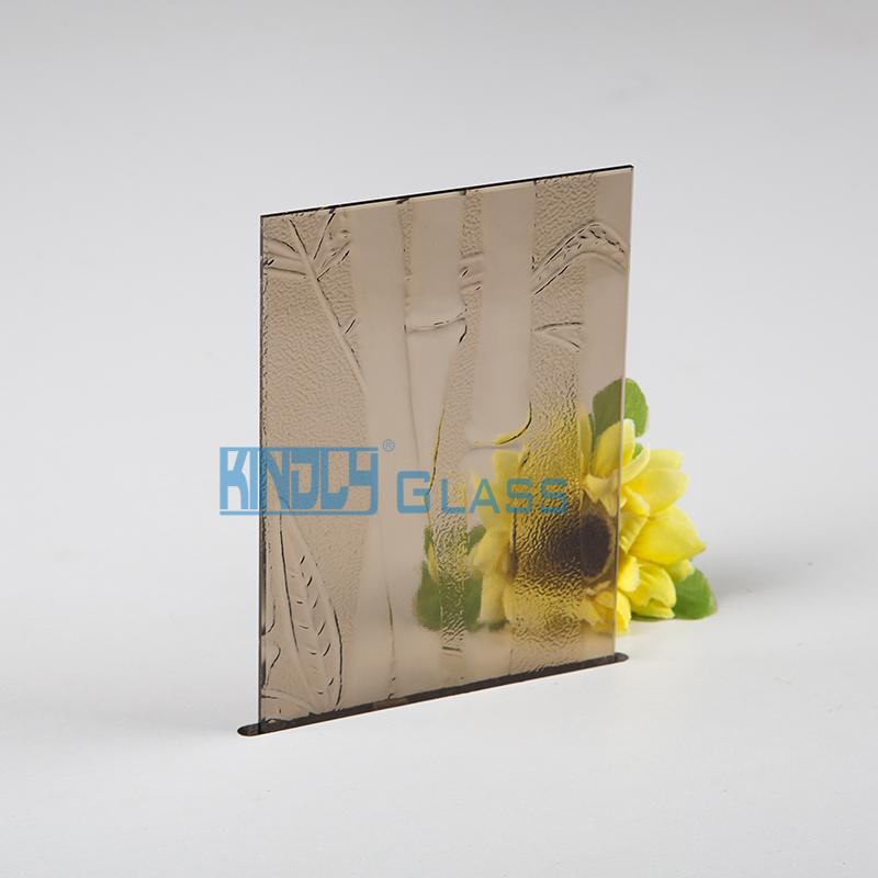 Bronze Bamboo Patterned Glass